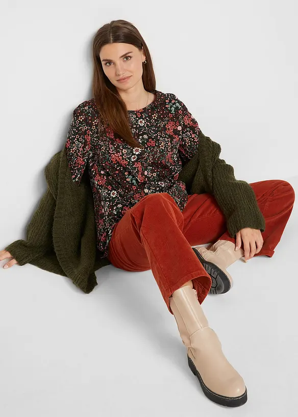 Tunique en jersey coton imprimé, bonprix