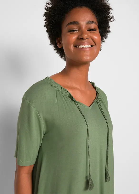 T-shirt tunique en viscose extensible, bonprix