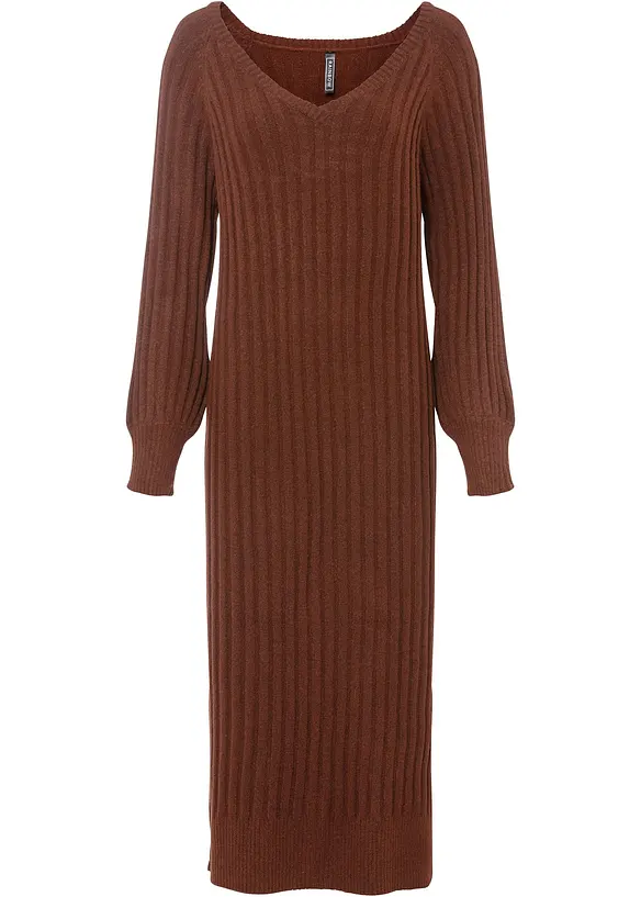 Robe midi en maille, bonprix