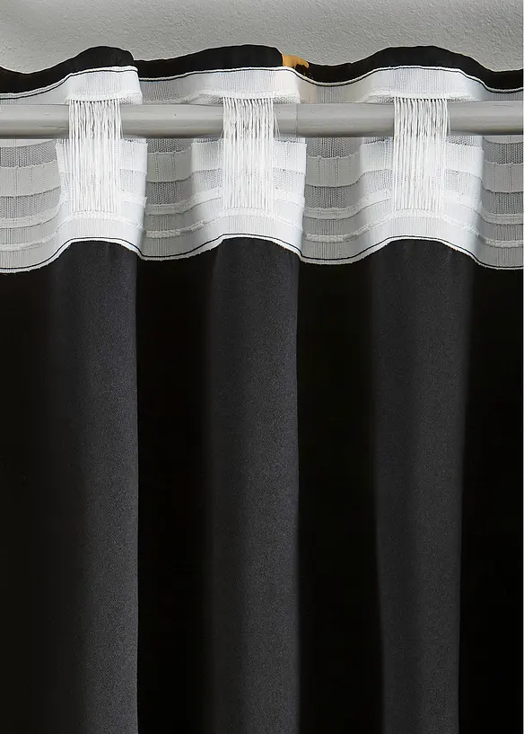 Rideau obscurcissant à imprimé papillons brillant (1 pce), bonprix