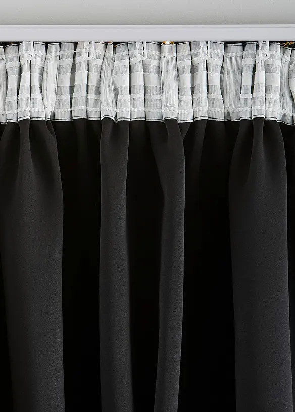 Rideau obscurcissant à imprimé papillons brillant (1 pce), bonprix