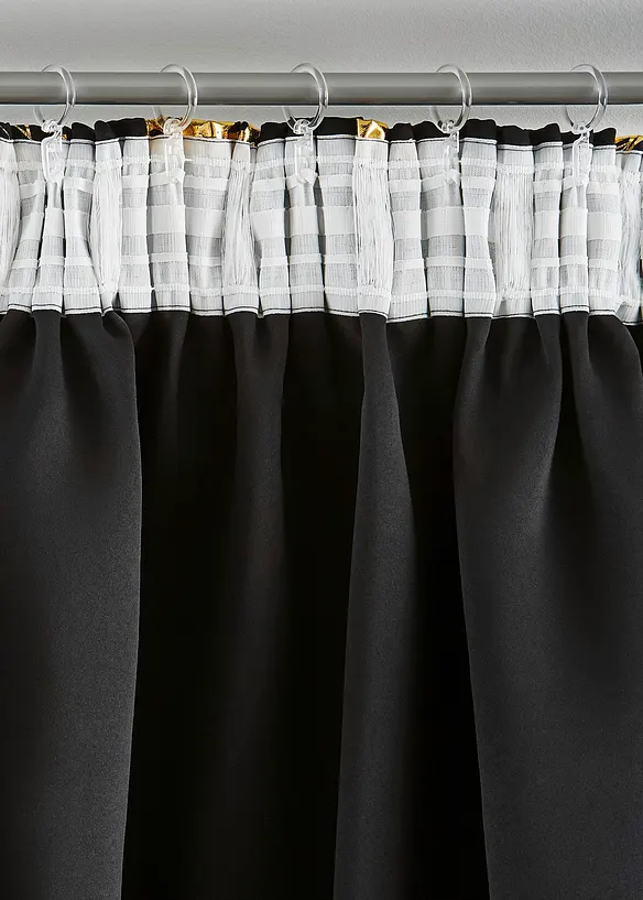 Rideau obscurcissant à imprimé papillons brillant (1 pce), bonprix