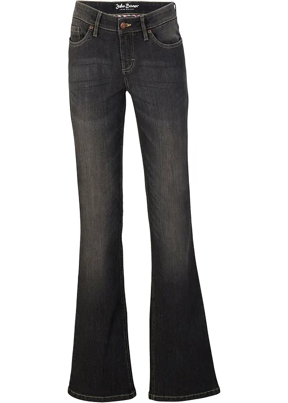 Jean bootcut taille mi-haute, extensible et confortable, bonprix