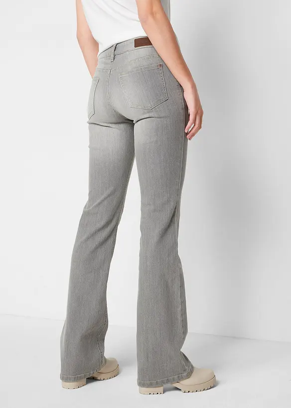 Jean bootcut taille mi-haute, extensible et confortable, bonprix