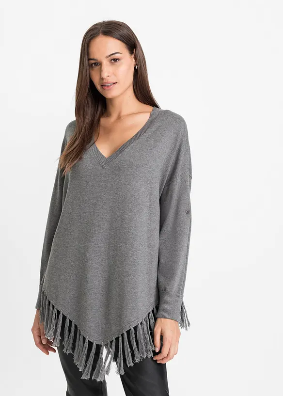 Poncho &agrave; franges, BODYFLIRT boutique