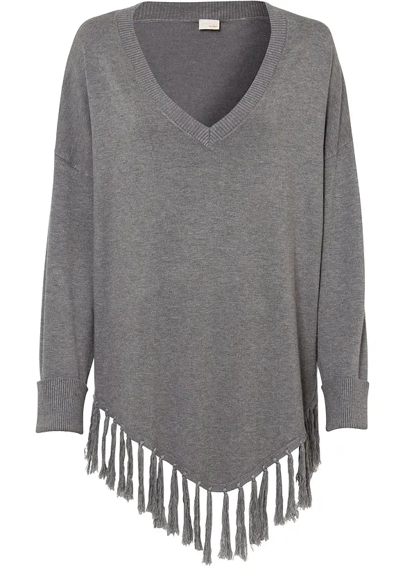 Poncho &agrave; franges, BODYFLIRT boutique