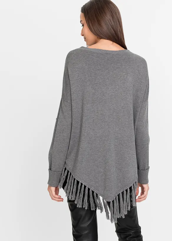 Poncho &agrave; franges, BODYFLIRT boutique