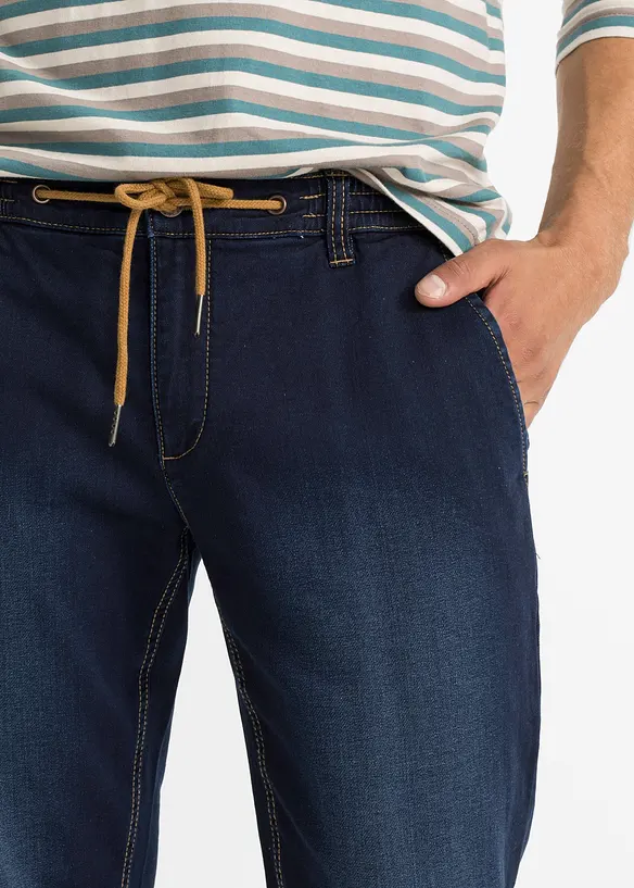 Jean jogger à taille élastiquée Regular, fuselé, bonprix