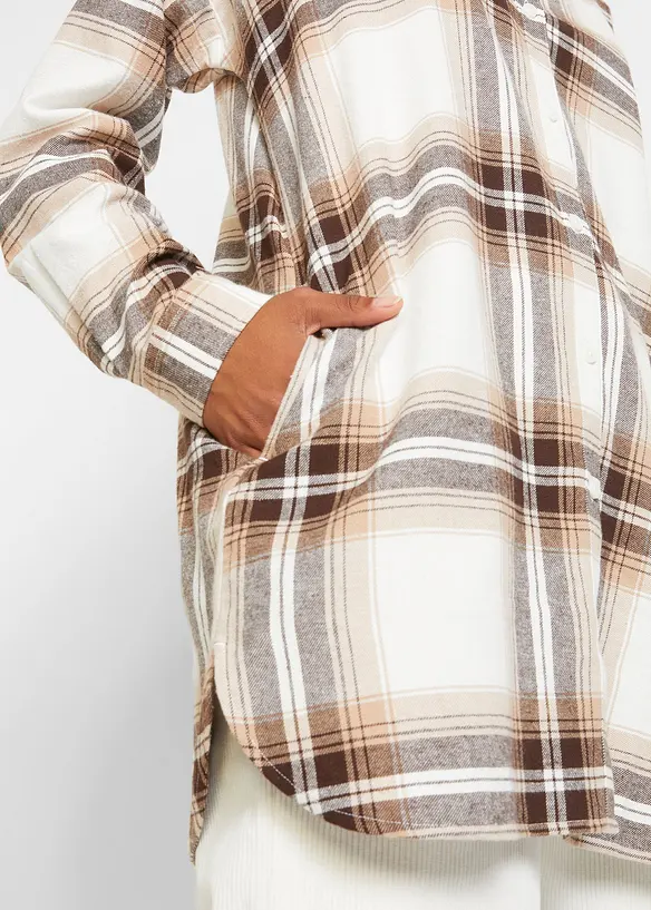 Chemisier en flanelle 100% coton, bonprix