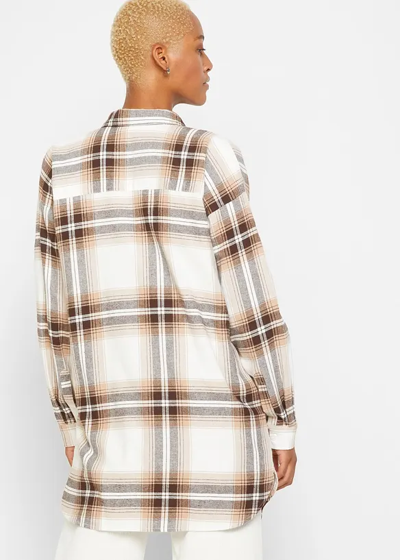 Chemisier en flanelle 100% coton, bonprix