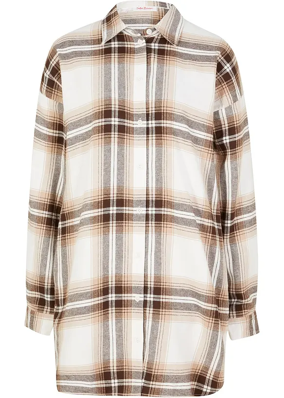 Chemisier en flanelle 100% coton, bonprix