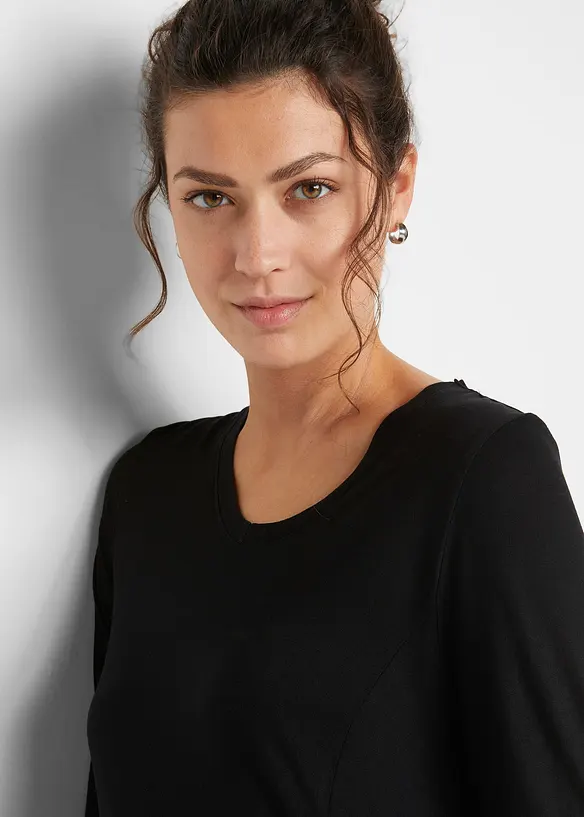 T-shirt à manches longues en viscose douce, bonprix