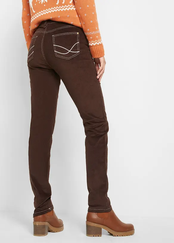 Pantalon slim en velours côtelé extensible, bonprix