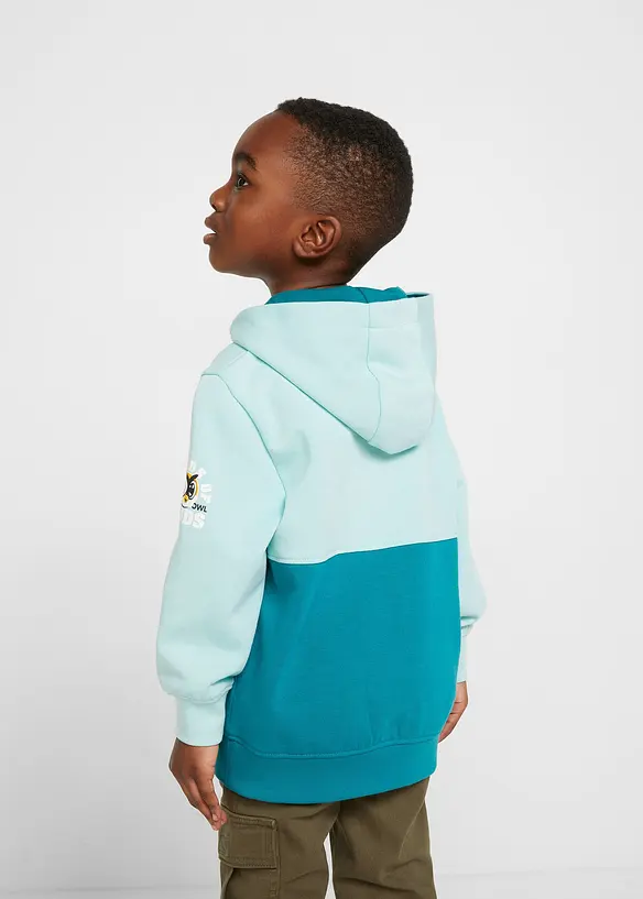 Sweat-shirt à capuche en coton mélangé doux, bonprix