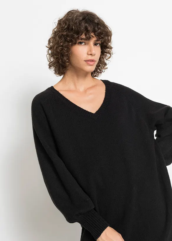 Robe midi oversize en maille, bonprix