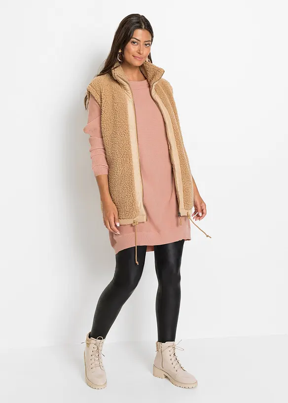 Pull long en viscose mélangée, bonprix