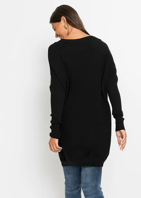Pull long en viscose mélangée, bonprix