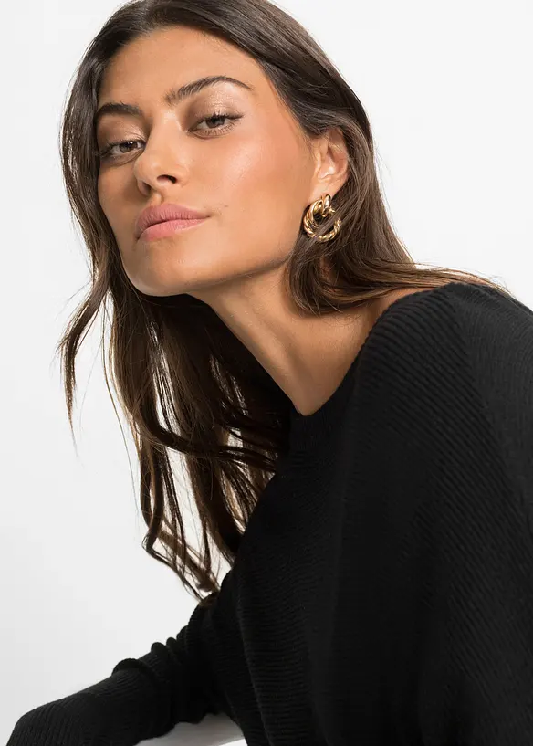 Pull long en viscose mélangée, bonprix