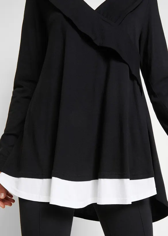 T-shirt tunique en coton et viscose, bonprix