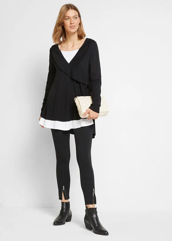 T-shirt tunique en coton et viscose, bonprix