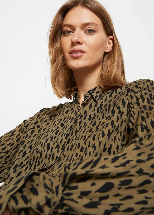 Chemisier 100% viscose, plus long derrière, bonprix