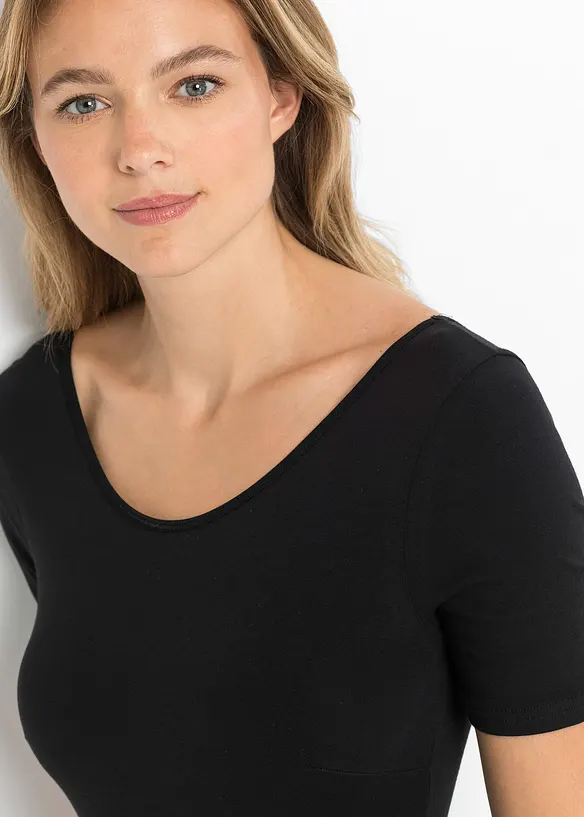 Body coton manches coude, bonprix