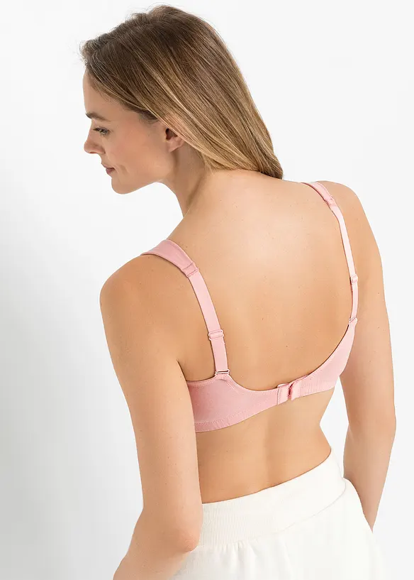 Lot de 2 soutiens-gorge coton sans armatures, bonprix