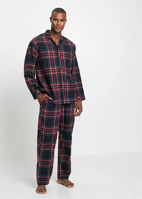 Pyjama boutonné homme en flanelle douce, bonprix