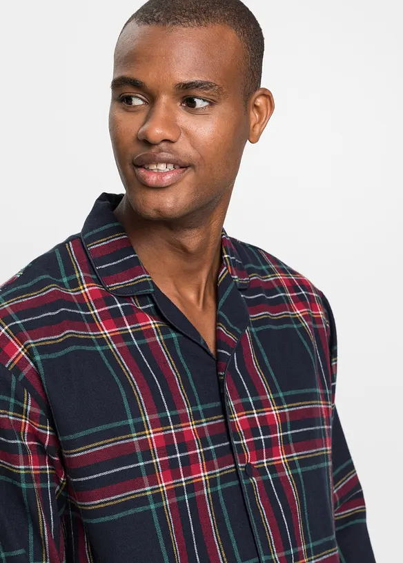 Pyjama boutonné homme en flanelle douce, bonprix