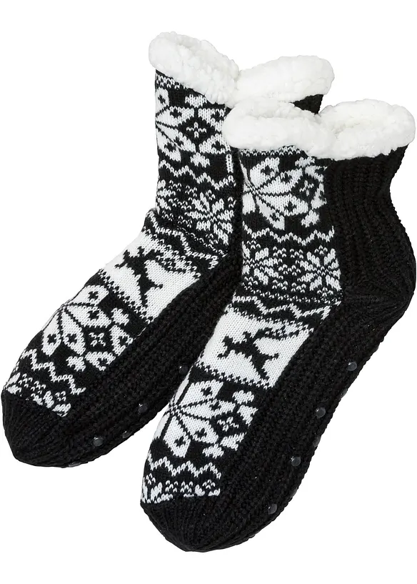 Mi-chaussettes douillettes avec doublure peluche, bpc bonprix collection