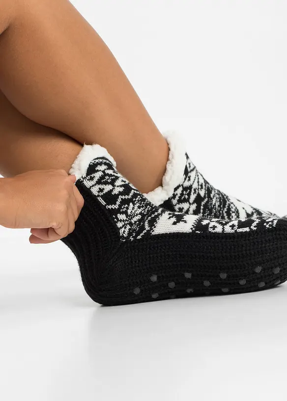 Mi-chaussettes douillettes avec doublure peluche, bpc bonprix collection