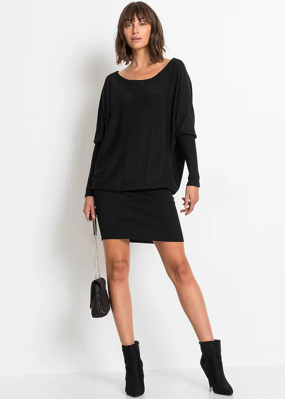 Robe fluide en maille de viscose mélangée, bonprix