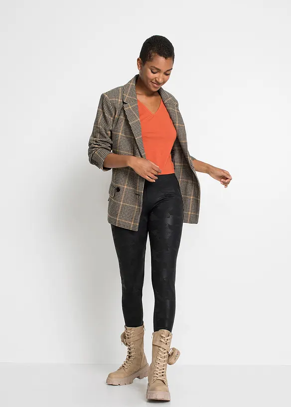 Legging brillant avec imprim&eacute; camouflage, bonprix