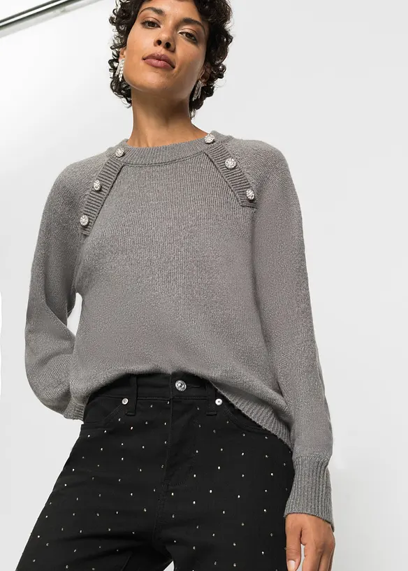 Jean extensible avec application strass, BODYFLIRT