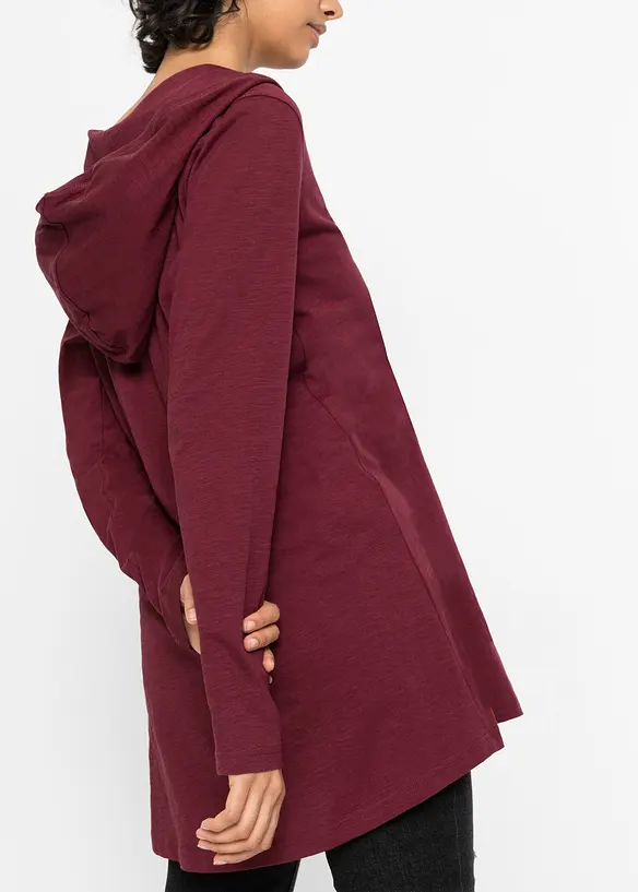 Long T-shirt manches longues à capuche, bonprix