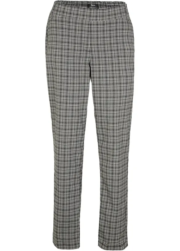 Pantalon taille extensible à carreaux, bonprix