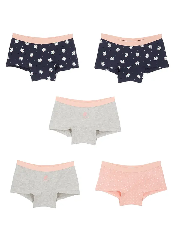Lot de 5 culottes avec coton doux, bonprix