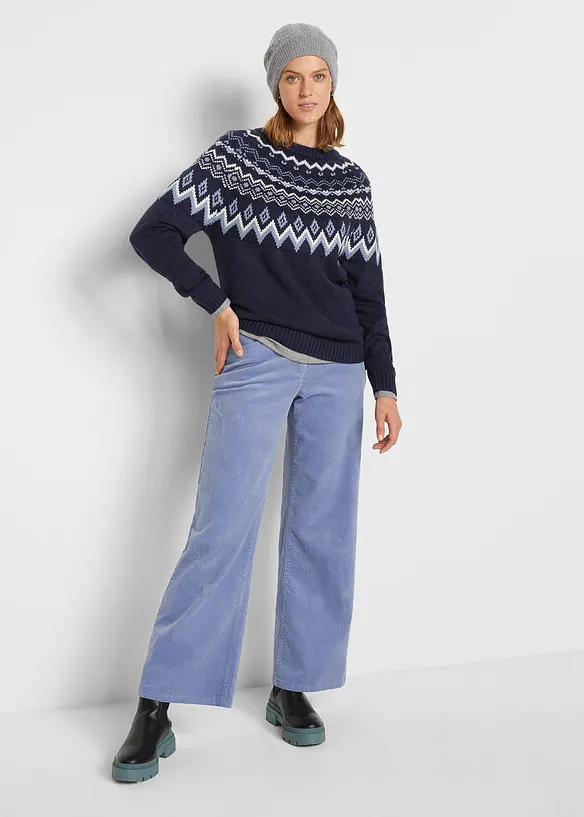 Pull norvégien à col montant, bonprix