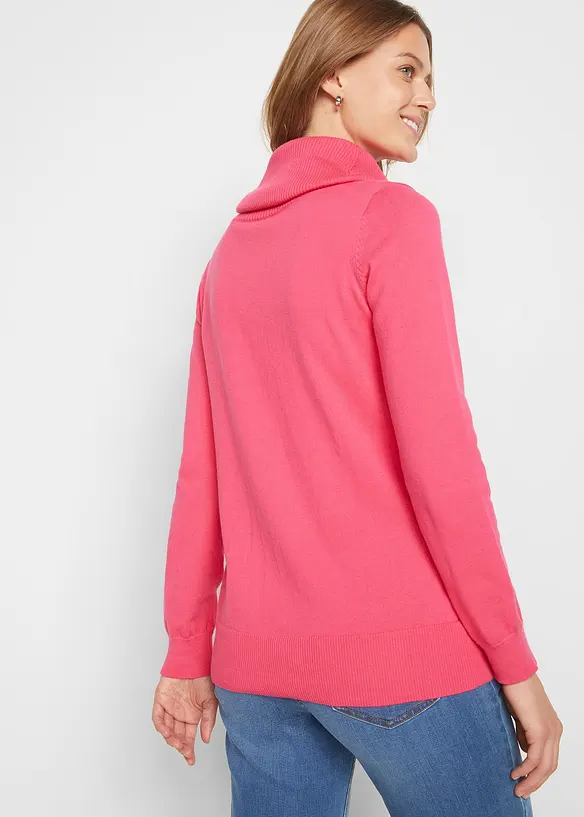 Pull en fine maille &agrave; col boule, bonprix