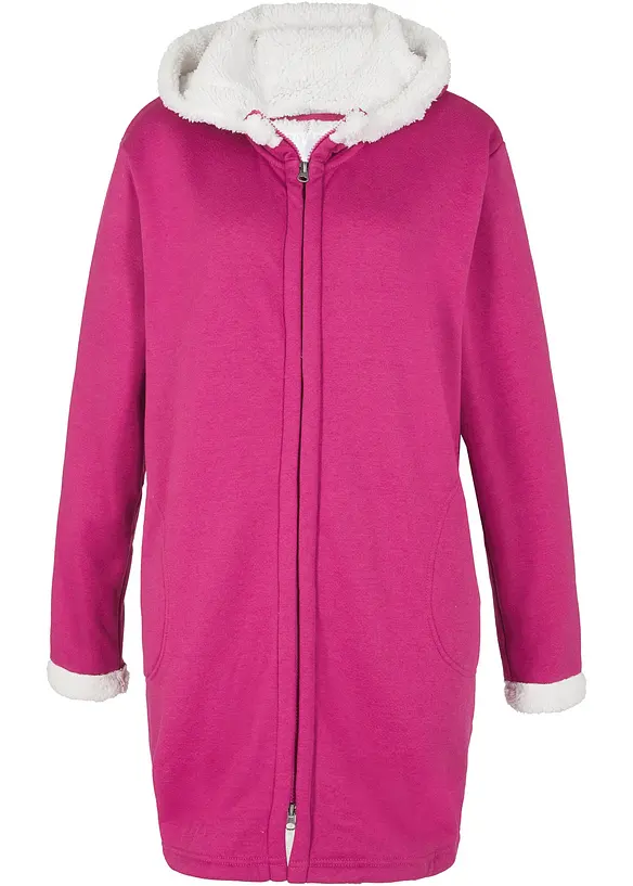 Sweat zipp&eacute; &agrave; capuche avec polaire peluche, bonprix