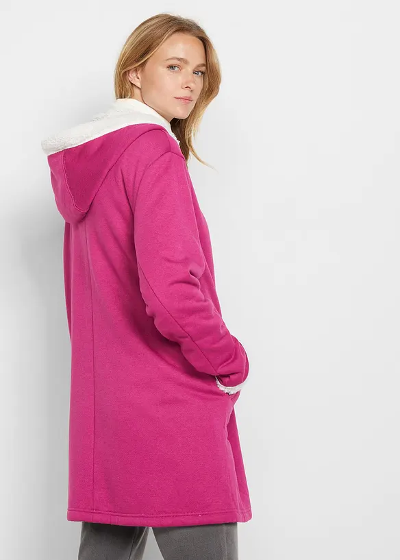 Sweat zipp&eacute; &agrave; capuche avec polaire peluche, bonprix