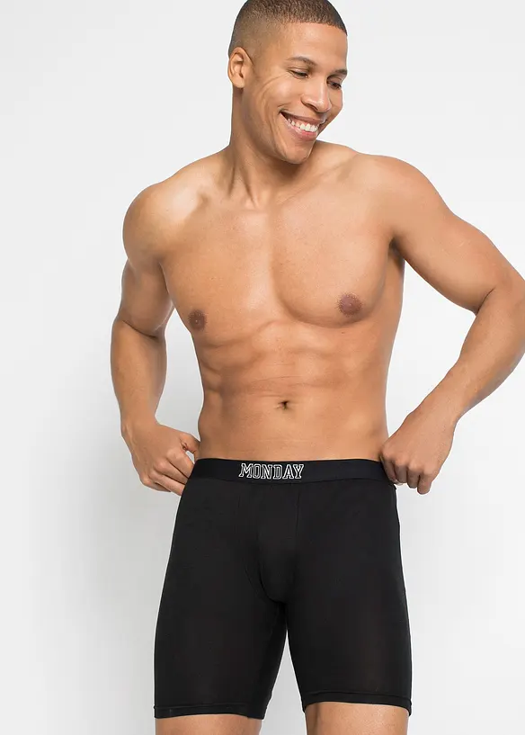Lot de 7 boxers longs coton, bonprix