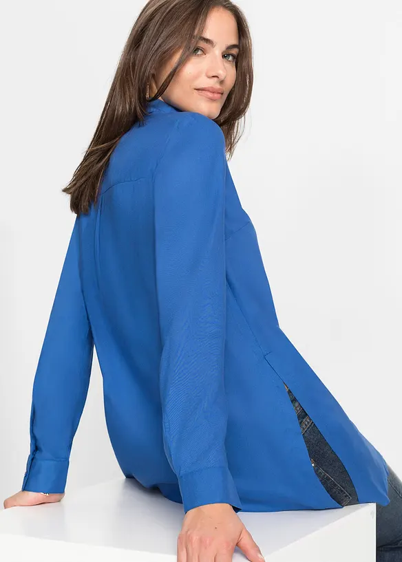 Chemisier long en viscose fluide, fendu sur les côtés, bonprix