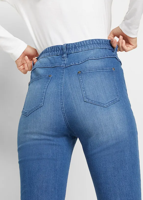 Jean bootcut, taille haute et élastiquée, bonprix