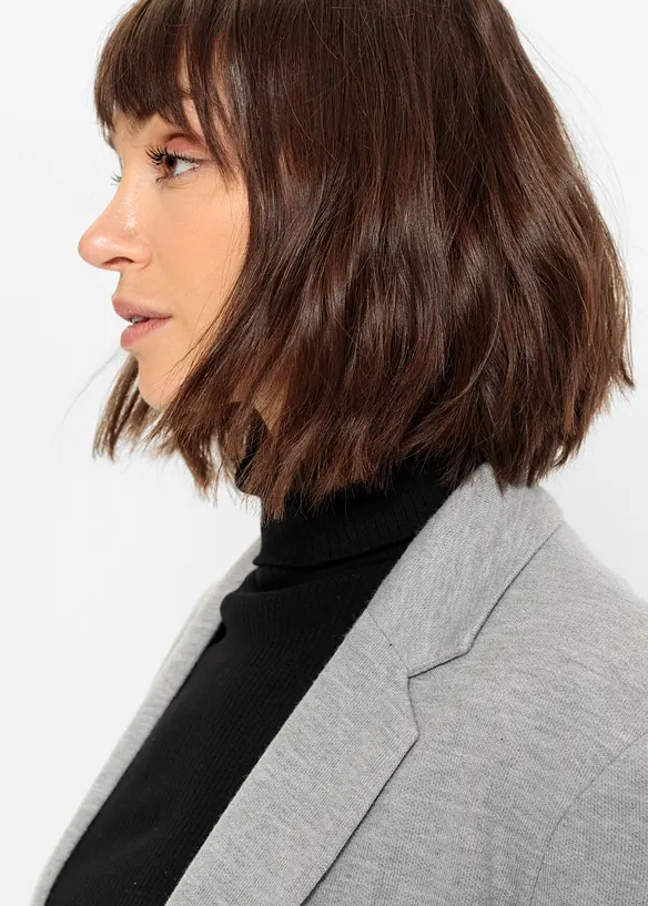 Blazer long en jersey avec poches, bonprix