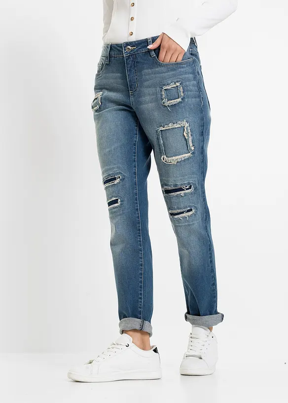 Jean boyfriend taille mi-haute, bonprix