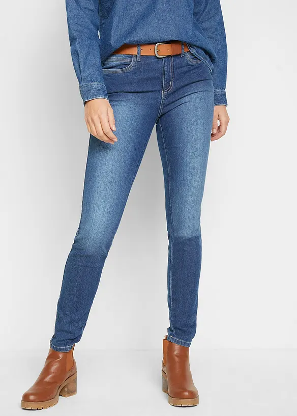 Jean skinny taille mi-haute, extensible, bonprix