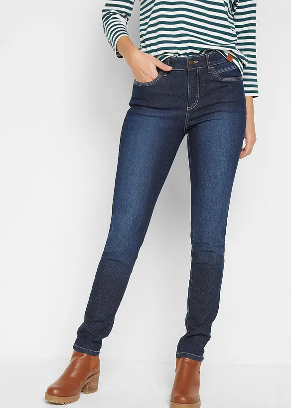 Jean skinny taille mi-haute, extensible, bonprix