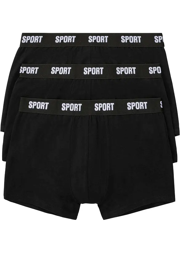 Lot de 3 boxers coton, bonprix
