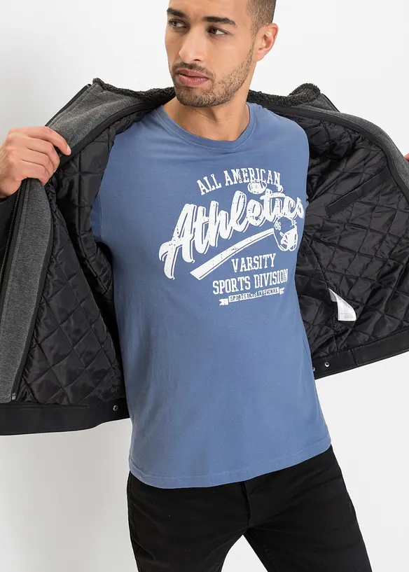 Lot de 2 T-shirts à imprimés sportifs, bonprix